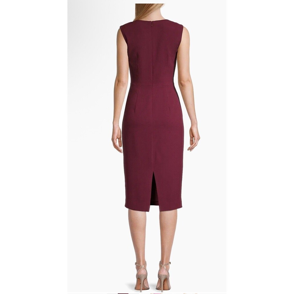 Dress The Population Sleeveless Elle Sheath Dress Dark Magenta NWOT Sz XXS $198 - Picture 3 of 15